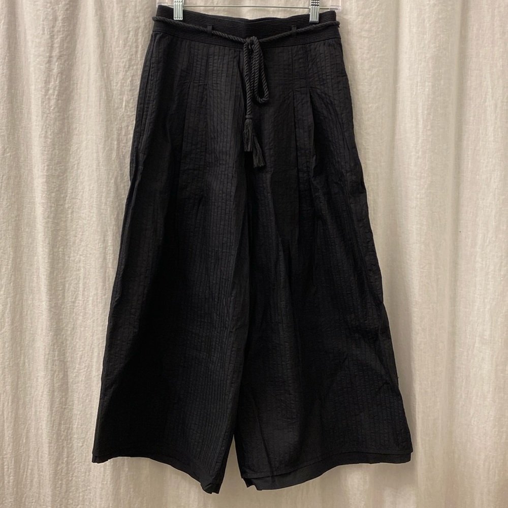 Ulla Johnson Eloisa Pintucked Cotton Poplin Wide Leg Pants Size 4 - Picture 3 of 13